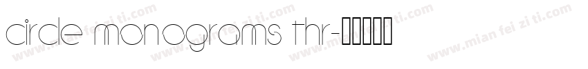 circle monograms thr字体转换